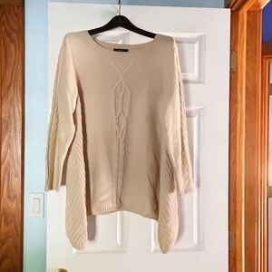 Style & Co beige cable knit sweater size 2x